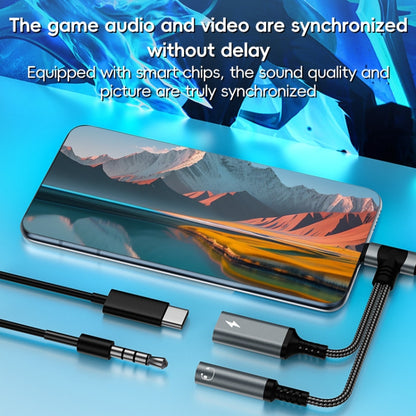 4 in 1 8 Pin / Type-C to Type-C, 3.5mm Audio Adapter Cable(Silver) by bashfashion