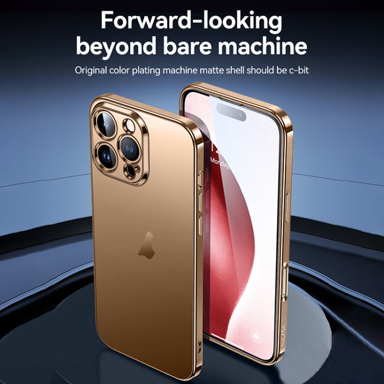 For iPhone 16 Pro Max SULADA Natural Color Series Electroplating Frosted TPU Phone Case(Silver) by SULADA