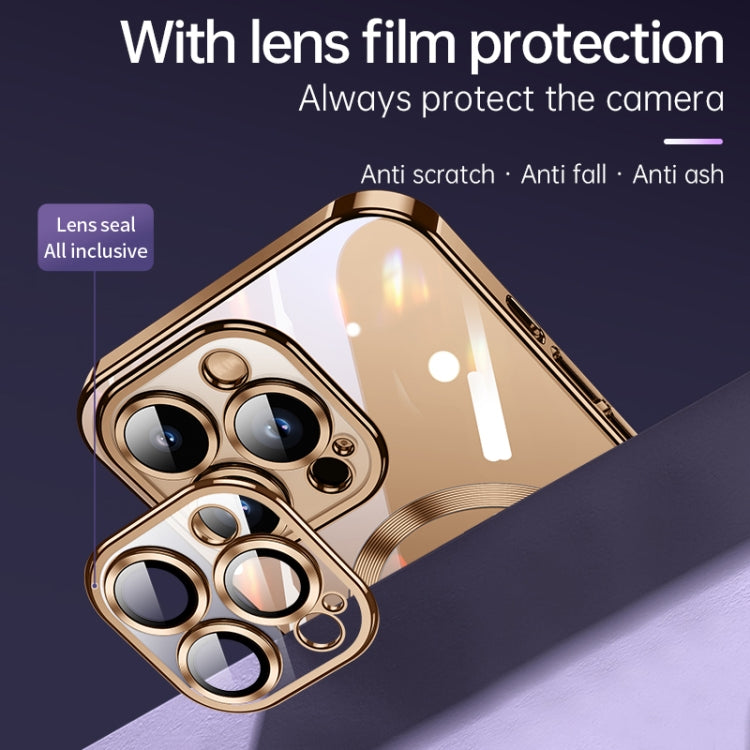 For iPhone 16 SULADA MagSafe Plating TPU Shockproof Phone Soft Case(Titanium Blue) by SULADA