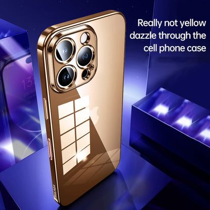 For iPhone 16 Plus SULADA Shine Through Series Plating TPU Transparent Phone Case(Gold) by SULADA