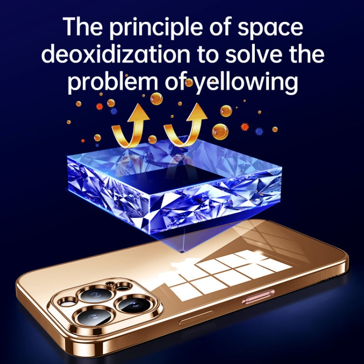 For iPhone 16 Pro SULADA Shine Through Series Plating TPU Transparent Phone Case(Silver) by SULADA