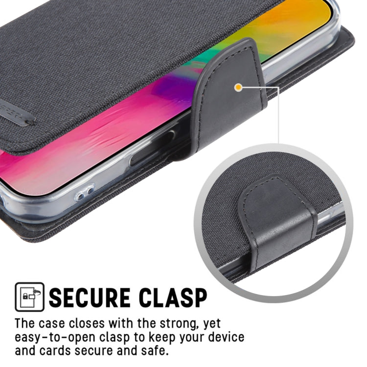 For iPhone 16 GOOSPERY CANVAS DIARY Fabric Texture Flip Leather Phone Case(Green) by GOOSPERY