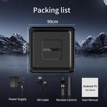 Q7 4K UHD Android 10 Smart TV Box with Remote Control, 2GB+8GB, Allwinner H313 Quad-Core(EU Plug) by bashfashion