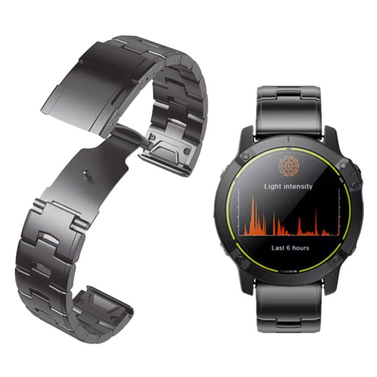 For Garmin Watch 22mm Oracle Titanium Alloy Watch Band(Grey) by bashfashion