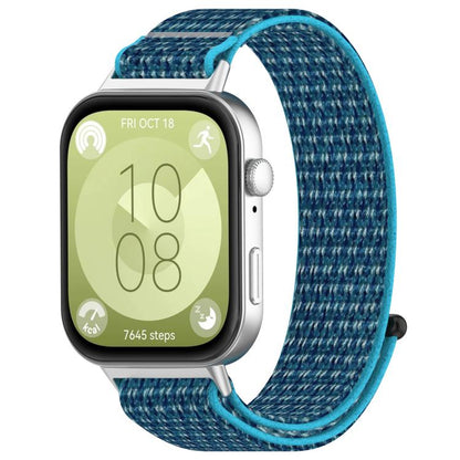For Huawei Watch Fit3 Kalebol Hook and Loop Nylon Strap(Sea Blue) by Kalebol
