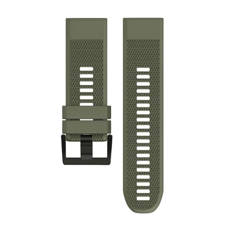 For Garmin QuickFit 22mm Kalebol Triangle Texture Silicone Watch Band(Army Green) by Kalebol