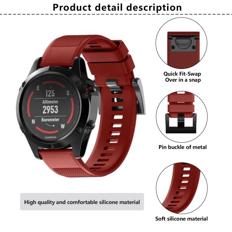 For Garmin QuickFit 22mm Kalebol Triangle Texture Silicone Watch Band(Army Green) by Kalebol