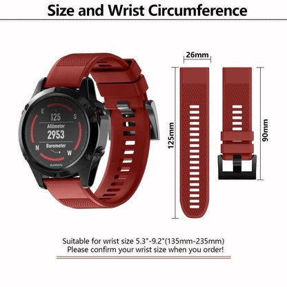 For Garmin QuickFit 22mm Kalebol Triangle Texture Silicone Watch Band(Army Green) by Kalebol