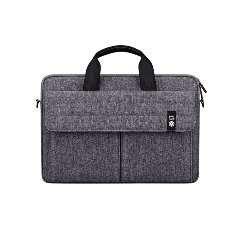 ST08 Handheld Briefcase Carrying Storage Bag with Shoulder Strap for 15.4 inch Laptop(Grey) by bashfashion