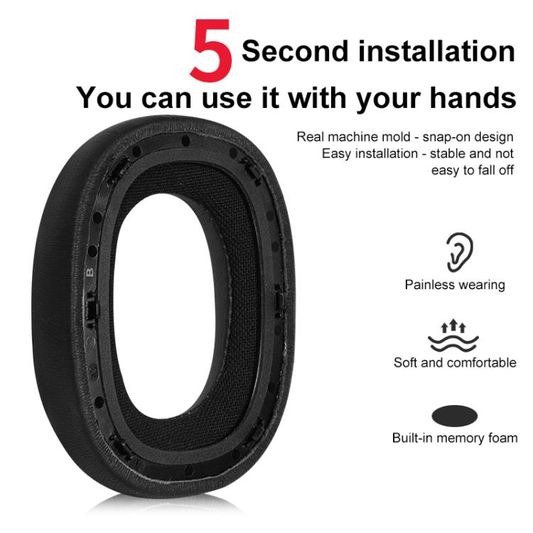 2pcs Sponge Earmuffs Replacement Earpads For B&W Px7 S2 / Px8, Model:Red Lambskin by bashfashion