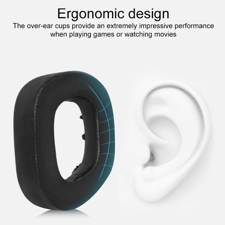 1 Pair Velvet Replacement Earpads For Corsair HS80 Max / HS80 USB Wired / HS81 RGB(Grey) by bashfashion