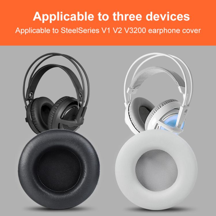 2pcs Self-adhesive Earpads For SteelSeries Siberia V1 / V2 / V3, Material:Football Net(Grey) by bashfashion