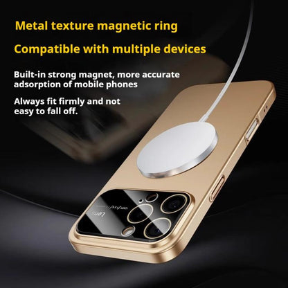 For iPhone 16 Plus Kalebol Large Window MagSafe Frosted PC Phone Case(Black) by Kalebol