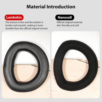 1 Pair Snap-on Replacement Earpads For Sennheiser HD800 / HD800S, Material:Splicing ??Protein Leather(Black) by bashfashion