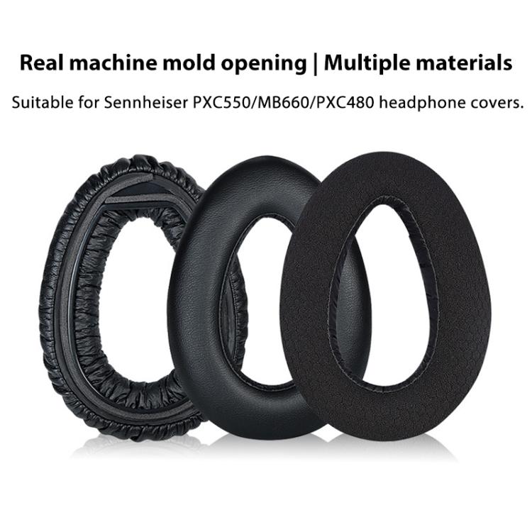 2pcs Snap-on Replacement Earpads For Sennheiser PXC550 / PXC480 / MB660, Material:Mesh(Black) by bashfashion