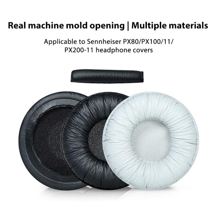 2pcs Insert Replacement Earpads For Sennheiser PX80 / PX100 II / PX200 II, Material:Sponge Black by bashfashion