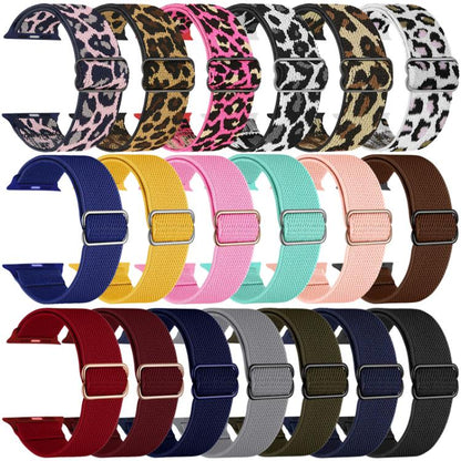 For Apple Watch 38 / 40 / 41 / S10 42mm xDfind Adjustable Slide Buckle Elastic Nylon Watch Band(Yellow) by xDfind