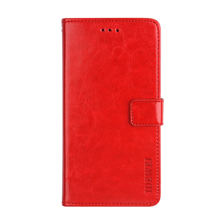 For Wiko View5 Plus idewei Crazy Horse Texture Horizontal Flip Leather Case with Holder & Card Slots & Wallet(Red) by idewei