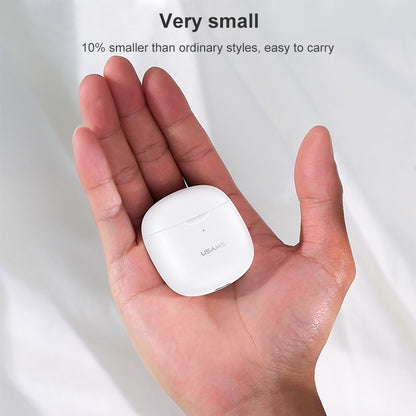 USAMS-IA04 Zero Sense Series Wireless Bluetooth 5.0 Mini TWS Earphone with Charging Box (White) by USAMS