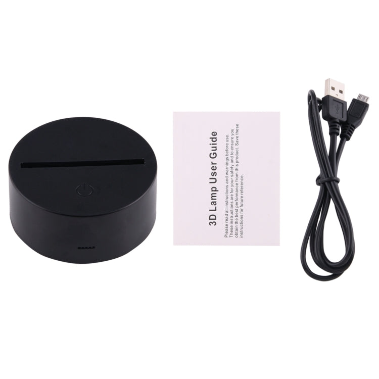 Moon Bears Style 3D Touch Switch Control LED Light , 7 Color Discoloration Creative Visual Stereo Lamp Desk Lamp Night Light by bashfashion