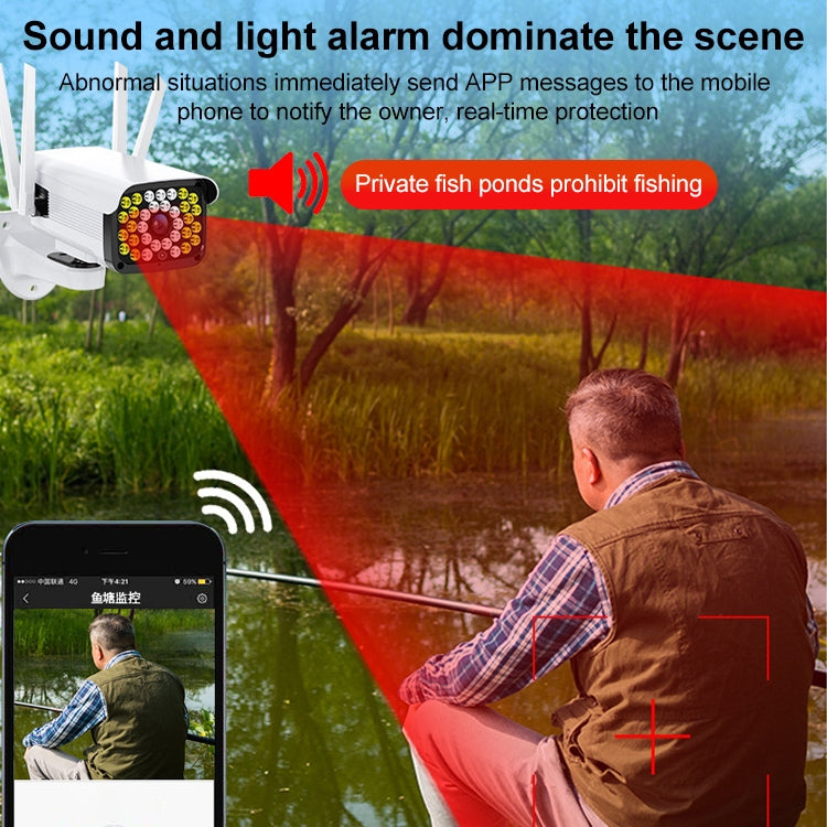 Difang DF-36Q Outdoor HD Surveillance IP Camera, Support Voice Intercom & Night Vision & Human Figure Detection & TF Card, WiFi + HD PTZ Rotation, AU Plug by Difang
