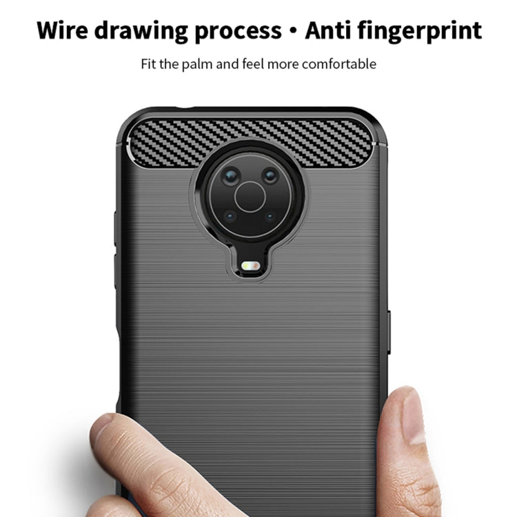 For Nokia G10 / G20 / 6.3 MOFI Gentleness Series Brushed Texture Carbon Fiber Soft TPU Case(Black) by MOFI