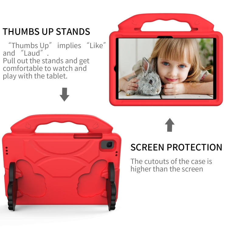 For Samsung Galaxy Tab A8 10.5 2021 X200 / X205 Thumb Bracket EVA Shockproof Tablet Case(Red) by bashfashion