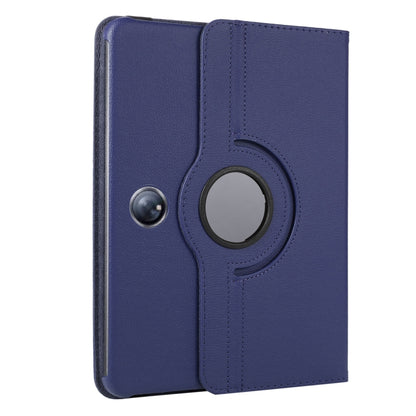 For OnePlus Pad / OPPO Pad 2 ENKAY 360 Degree Rotation Stand Litchi Leather Smart Tablet Case(Dark Blue) by ENKAY