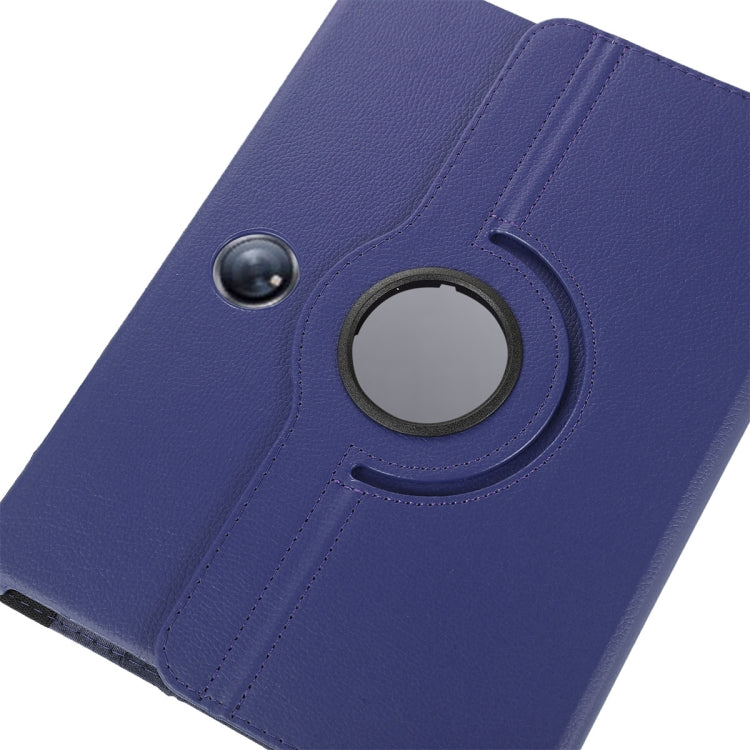 For OnePlus Pad / OPPO Pad 2 ENKAY 360 Degree Rotation Stand Litchi Leather Smart Tablet Case(Dark Blue) by ENKAY