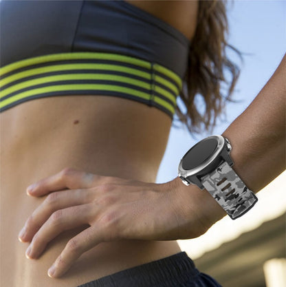 For Garmin Fenix 3 26mm Camouflage Printed Silicone Watch Band(Red+Army Camouflage) by bashfashion