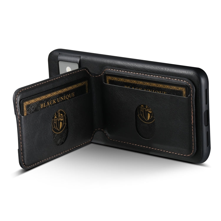 For Google Pixel 8a Suteni H02 Leather Wallet Stand Back Phone Case(Black) by Suteni