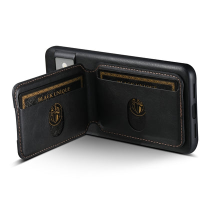 For Google Pixel 8a Suteni H02 Leather Wallet Stand Back Phone Case(Black) by Suteni