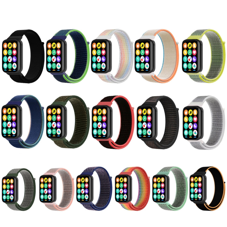 For Rendmi Watch 4 Nylon Loop Hook And Loop Fastener Watch Band(Dark Black) by bashfashion