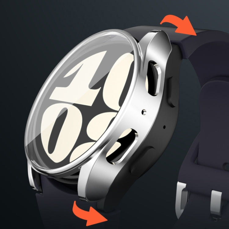 For Samsun Galaxy Watch 7 44mm Full Coverage TPU Electroplated Watch Protective Case(Gold) by bashfashion