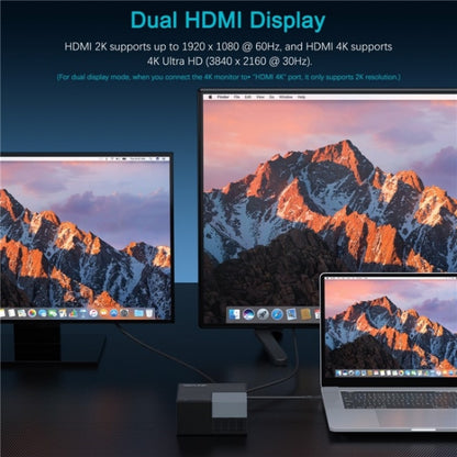 WAVLINK UG76PD2 3.5mm Audio, Gigabit Network Port Dual HD Universal Docking Station(EU Plug) by WAVLINK