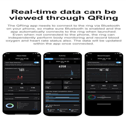 R04 SIZE 12 Smart Ring, Support Heart Rate / Blood Oxygen / Sleep Monitoring / Take Photos(Rose Gold) by bashfashion