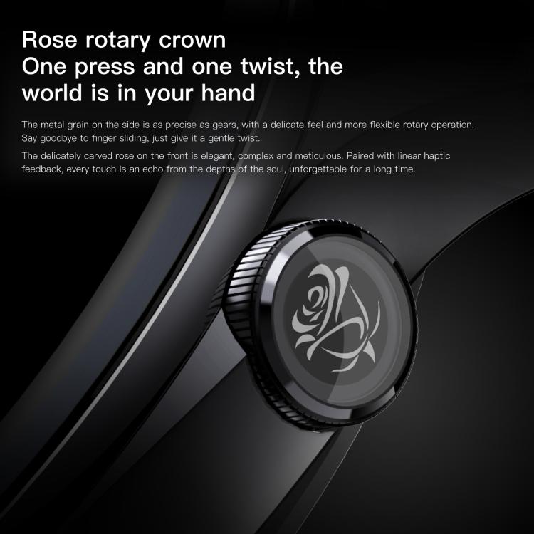 Sense 6 1.43 AMOLED Screen IP68 Waterproof Bluetooth Call Smartwatch Supports Health Monitoring(Starlight) by bashfashion