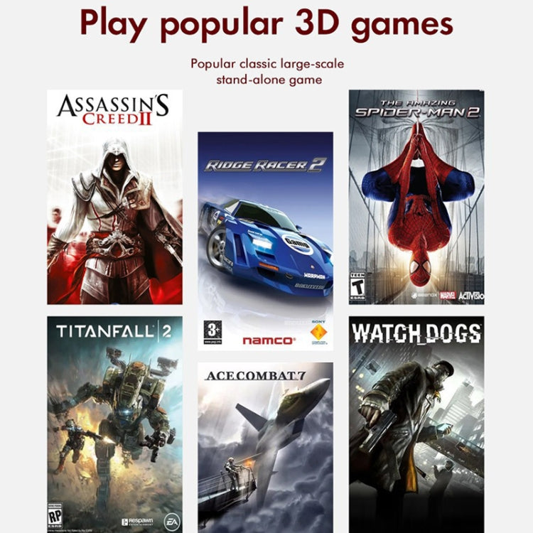 GD10 32G Built-In 10000+ Games Dual System Set-Top Box 3D Home 4K HD TV Game Console Box EU Plug(White) by ANBERNIC