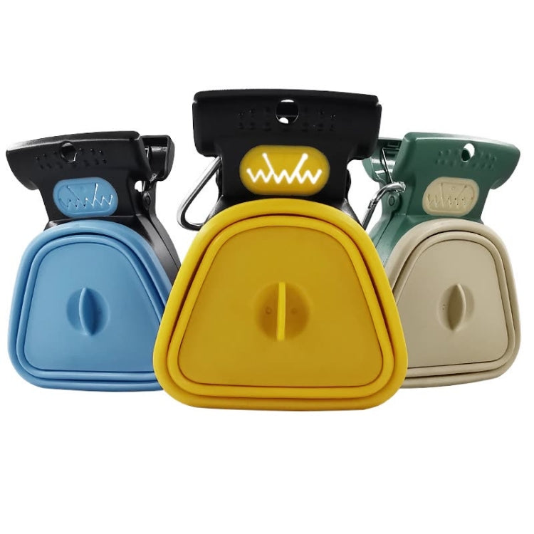 DT Portable Toilet Picker For Pets Outing Folding Clip Collector, Size: 18x14.5x5cm(Mustard) by bashfashion