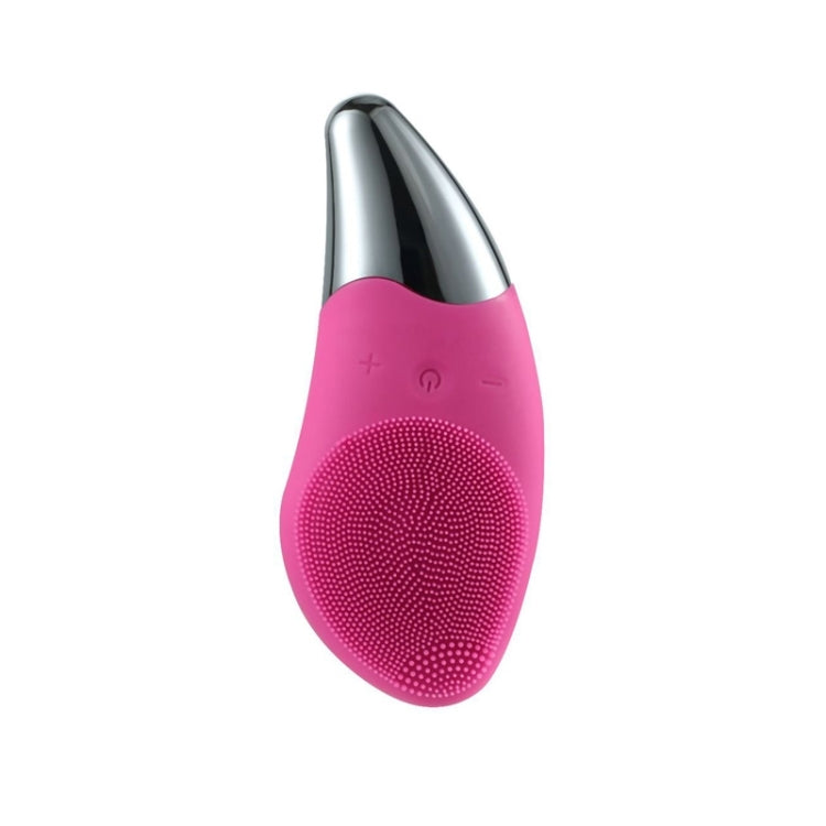 Ultrasonic Vibration Facial Cleansing Apparatus Multifunctional Electric Facial Washing Brush, Colour: Red (With Heating Function) by bashfashion