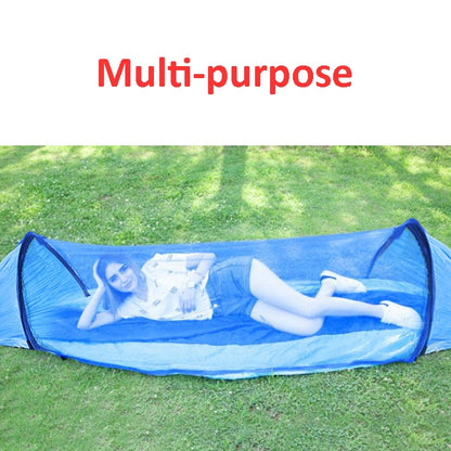 Anti-Rollover Automatic Quick-Opening Mosquito Net Hammock Outdoor Camping Double Anti-Mosquito Hammock, Size: 290x140cm(Green) by bashfashion
