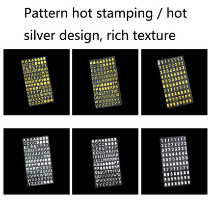 10 Sets Hand Account Alphanumeric Sticker Diary Plan DIY Sticker Set(Hot Silver Number) by bashfashion