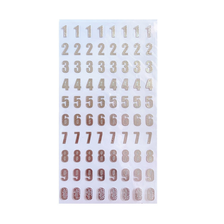 10 Sets Hand Account Alphanumeric Sticker Diary Plan DIY Sticker Set(Hot Silver Number) by bashfashion
