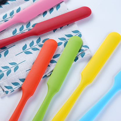 Long Silicone Spatula Butter Cake Cream Scraper Baking Tool(Yellow) by bashfashion