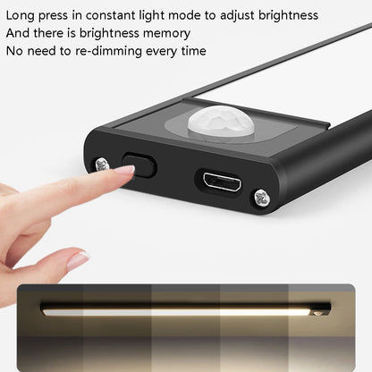 Intelligent Automatic Human Body Induction Wireless LED Lamp 40cm(Black + Neutral Light) by bashfashion