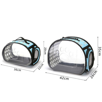 Pet Transparent Space Capsule Outing Package, Size: Small(Blue) by bashfashion