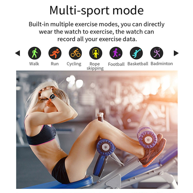 LOANIY CF80 1.08 Inch Heart Rate Monitoring Smart Bluetooth Watch, Color: Gold Steel by LOANIY