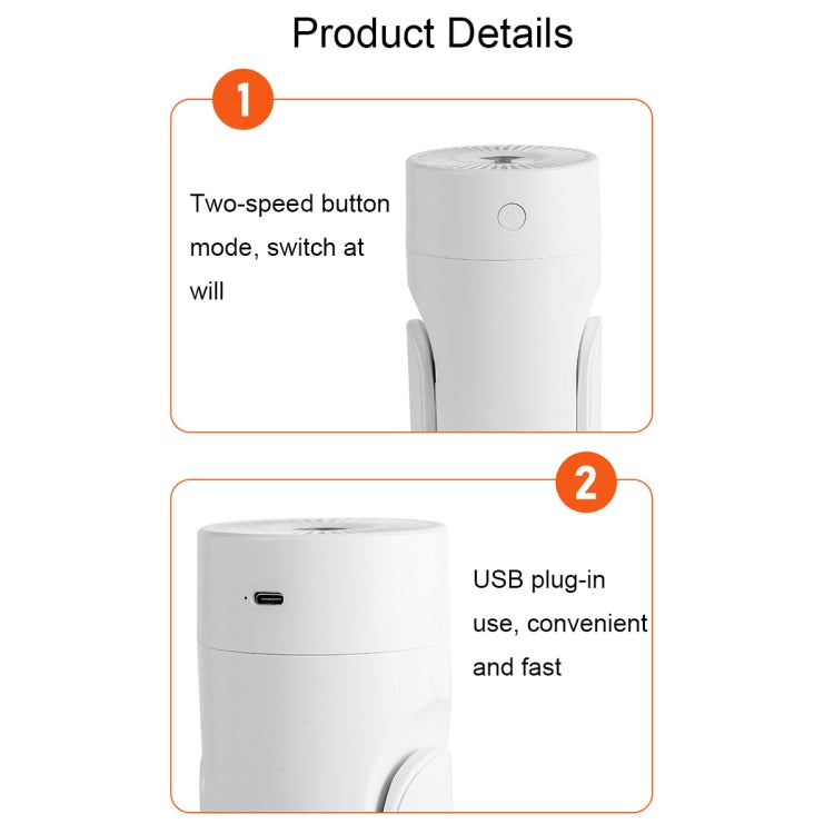 L09 USB Plug-in Rotating Colorful Night Light Humidifier(White) by bashfashion