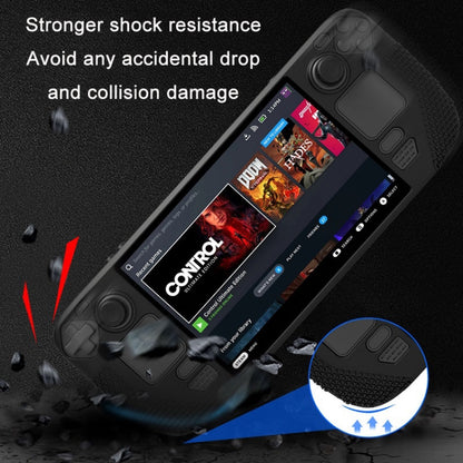 All-Inclusive Silicone Cover With Button Cap For Steam Deck(Blue) by bashfashion