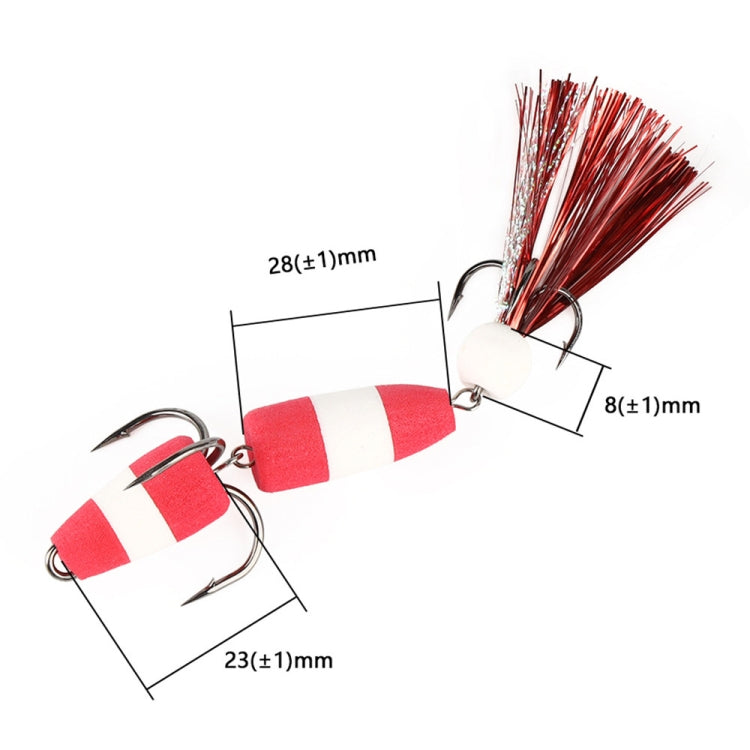 W.P.E PMG-M Foam Hook Soft Worm Bait Three Anchor Hook Fake Lures, Size: M(25) by W.P.E